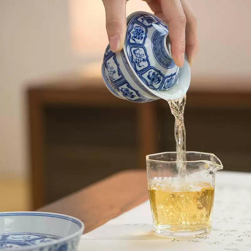 Ji Xiang Ba Bao - Jing De Zhen Porcelain Gaiwan - zycs_China