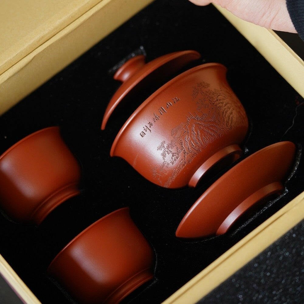 Jiang Shan Ru Hua 200cc - Yixing Handmade Gaiwan - zycs_China