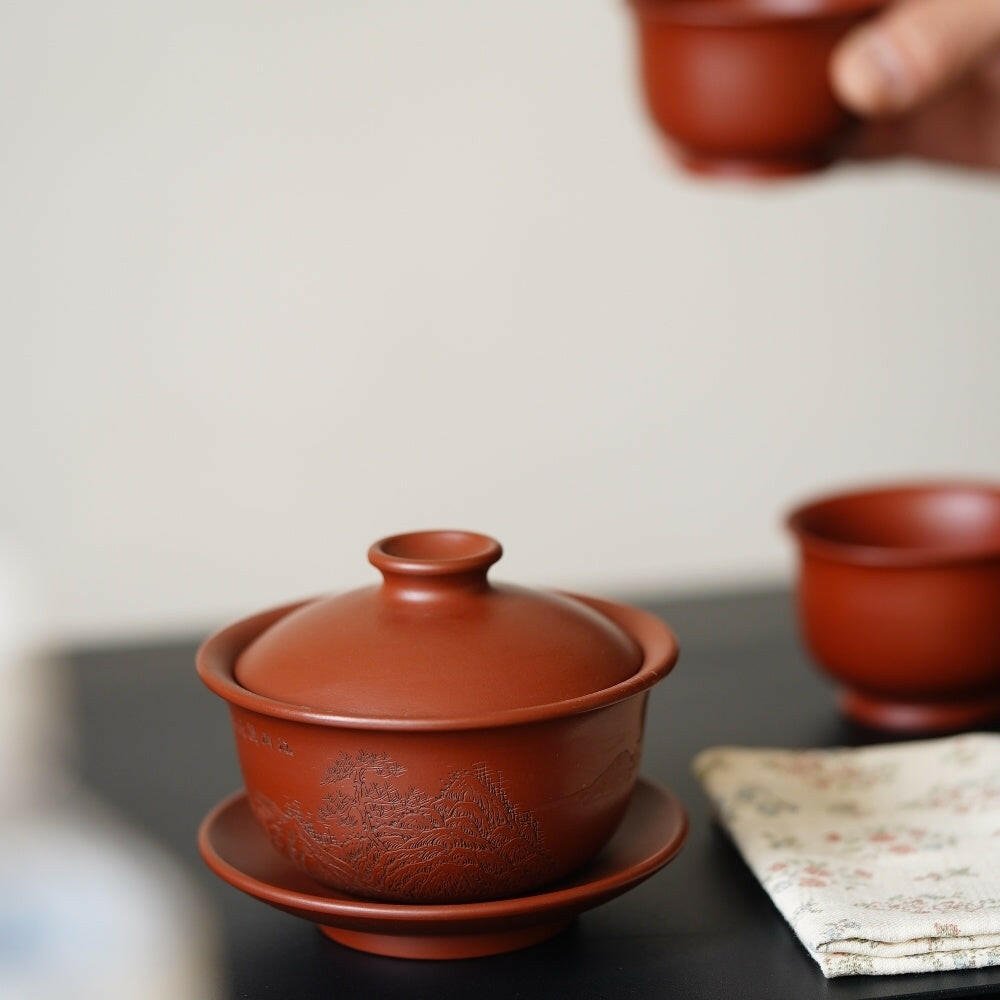 Jiang Shan Ru Hua 200cc - Yixing Handmade Gaiwan - zycs_China