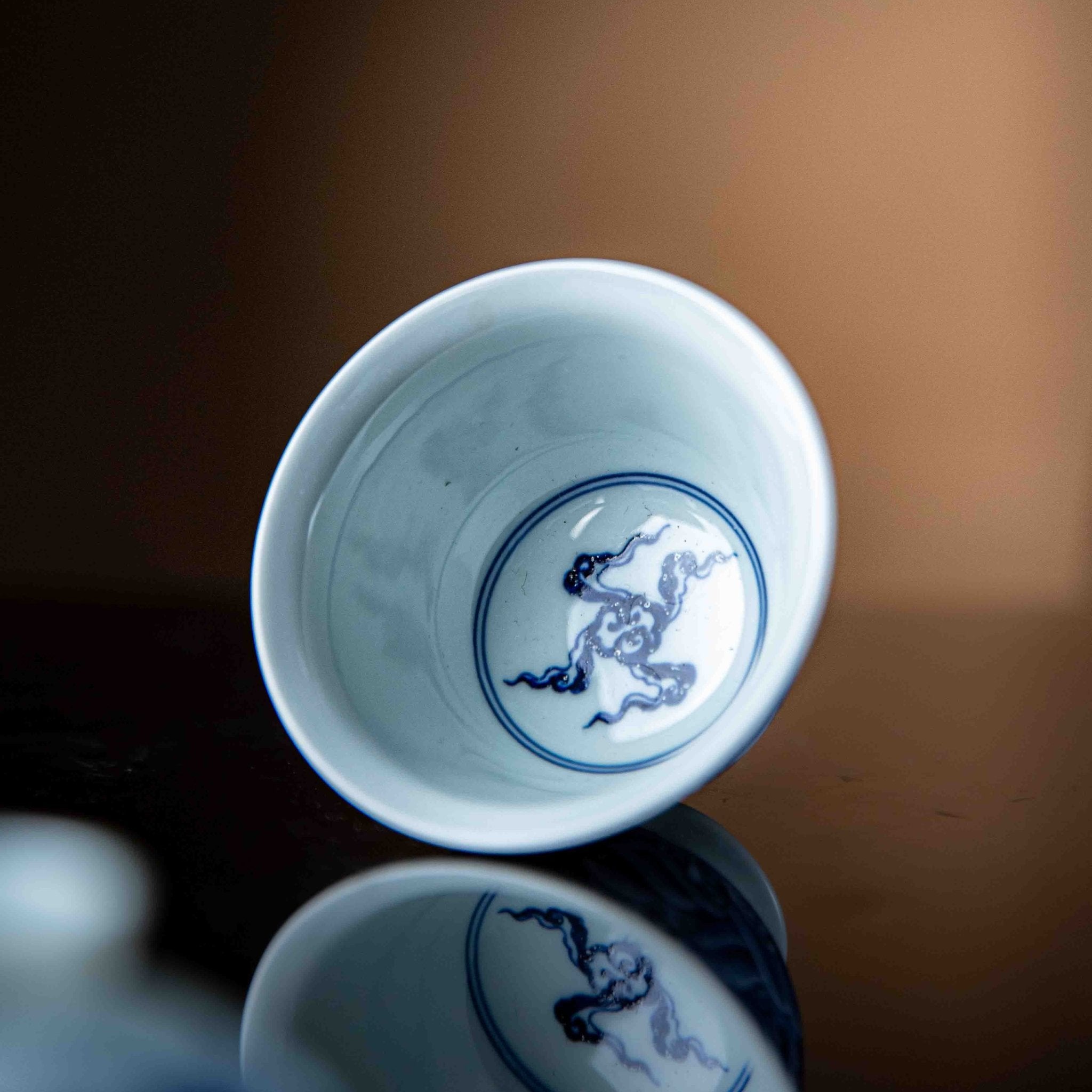 Jiang Ya Hai Shui 75cc - Jing De Zhen Porcelain Gaiwan - zycs_China