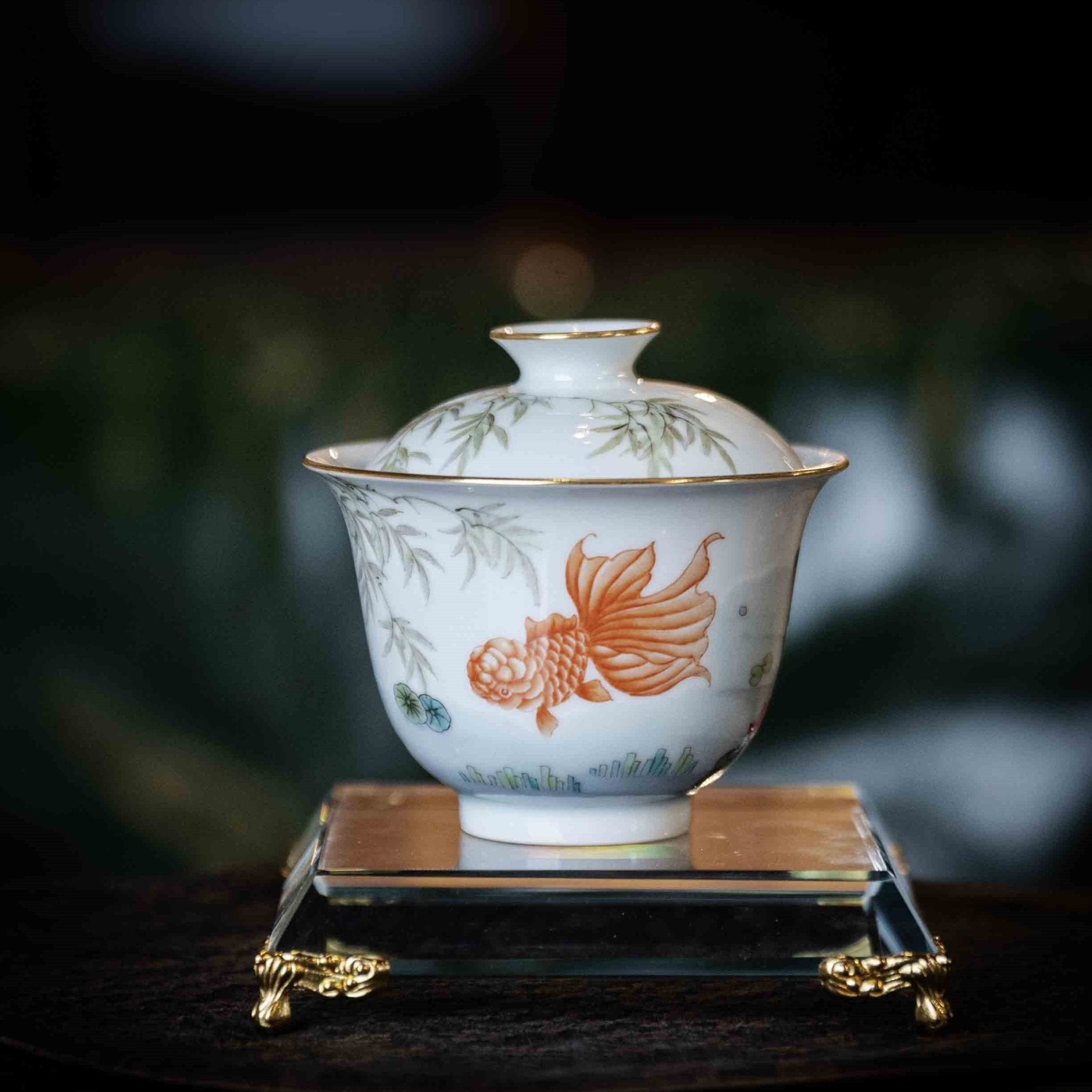 Jin Li Xi Lian 110cc - Jing De Zhen Porcelain Gaiwan - zycs_China