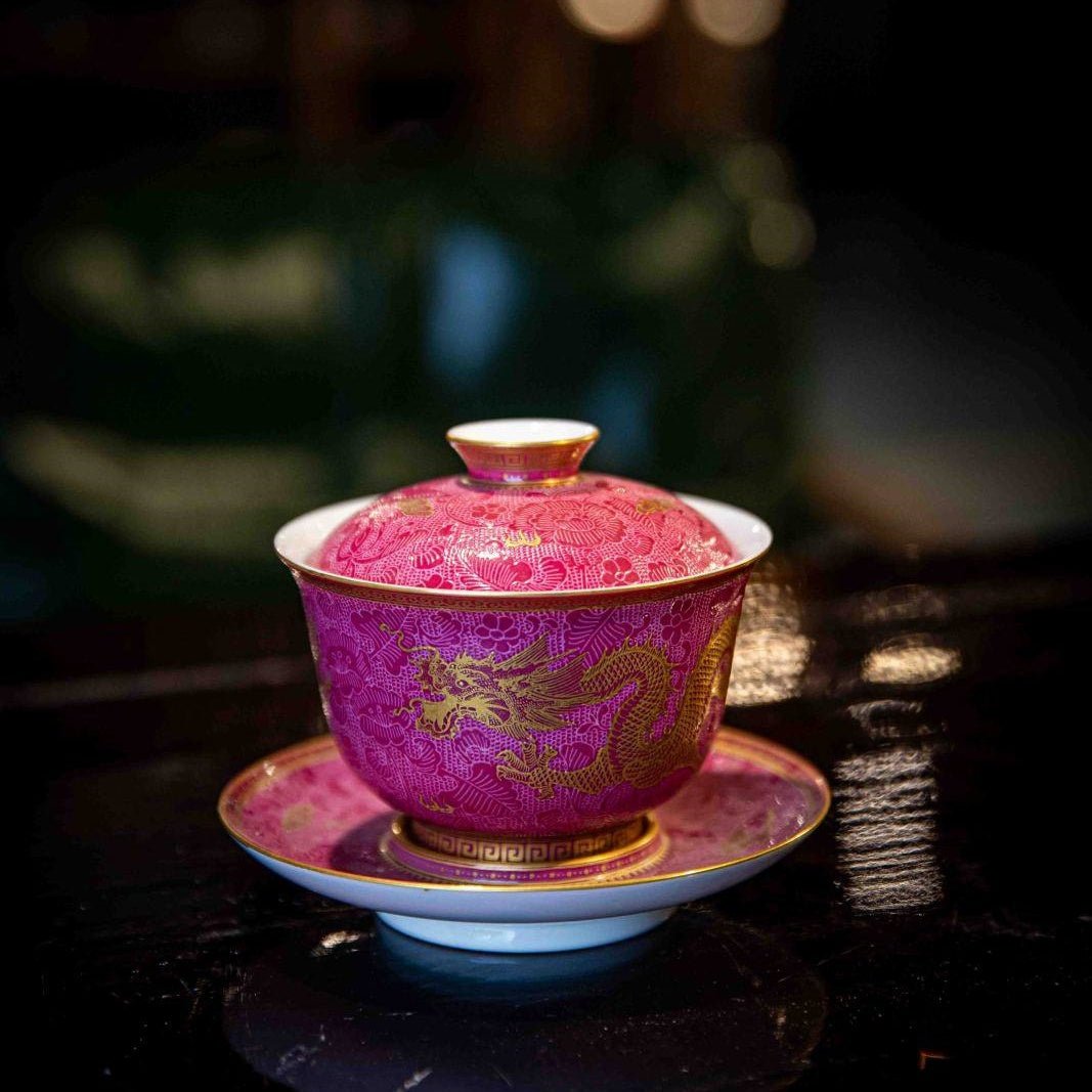 Jin Long 175cc - Jing De Zhen Porcelain Gaiwan - zycs_China