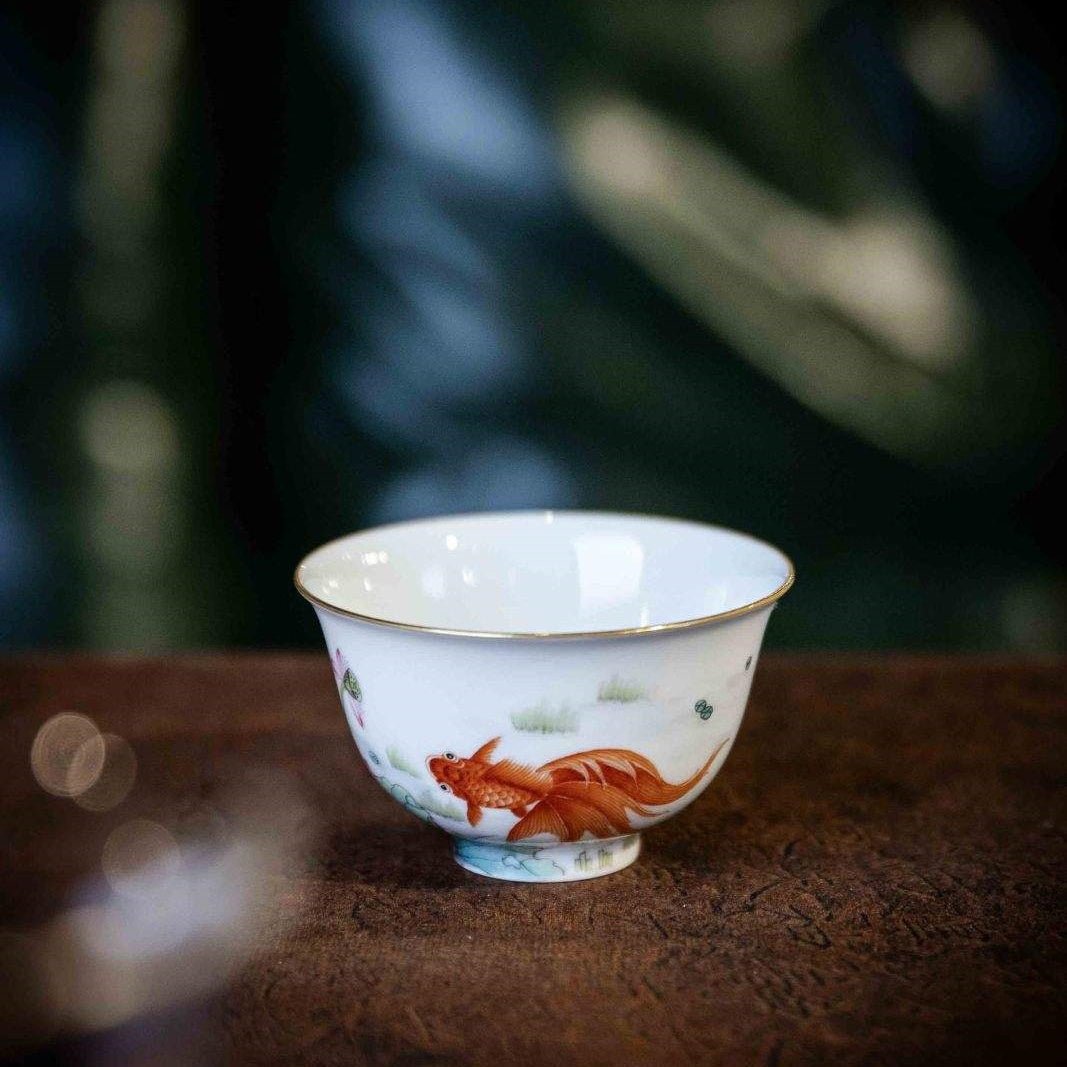 Jin Shang Tian Hua 130cc - Jing De Zhen Porcelain Gaiwan - zycs_China