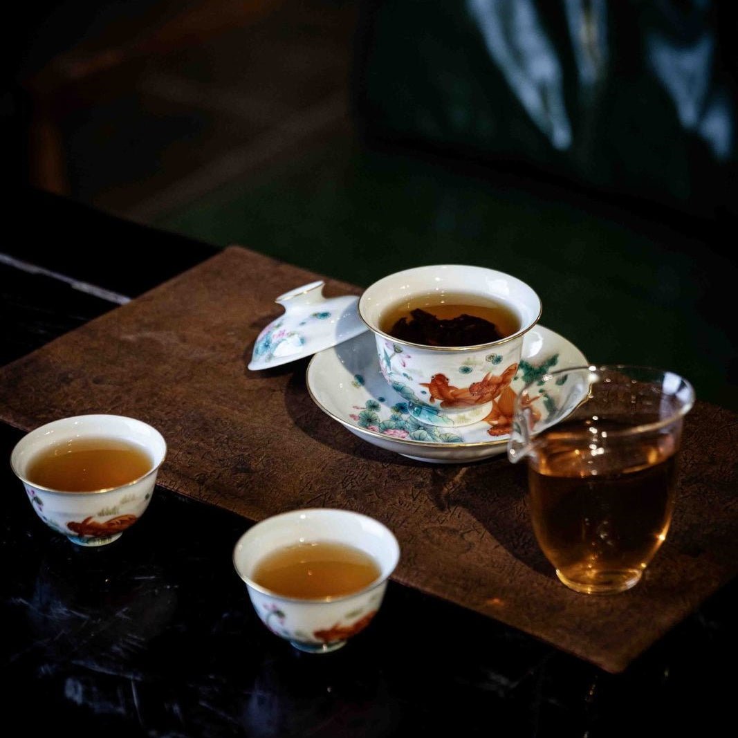 Jin Shang Tian Hua 130cc - Jing De Zhen Porcelain Gaiwan - zycs_China