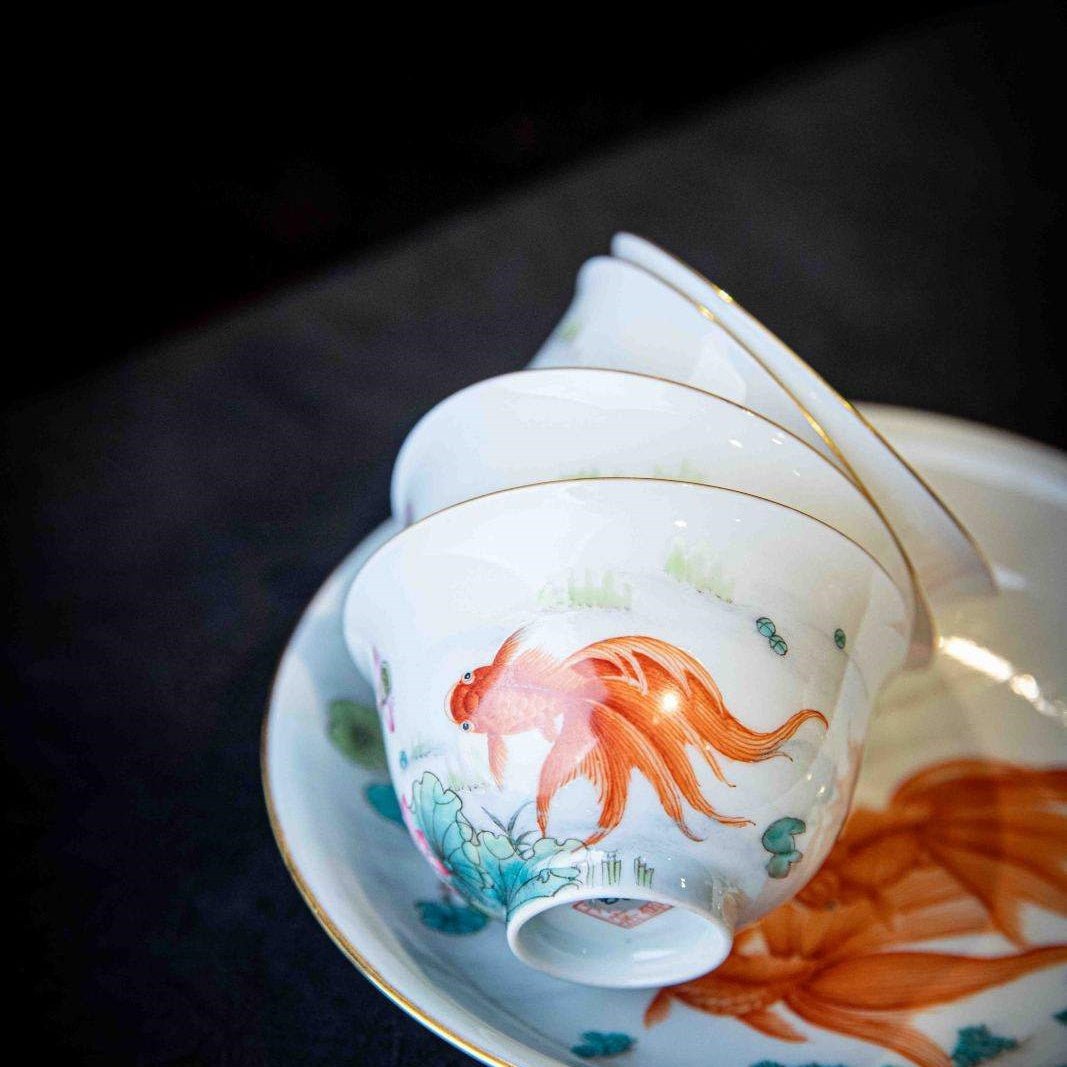 Jin Shang Tian Hua 130cc - Jing De Zhen Porcelain Gaiwan - zycs_China
