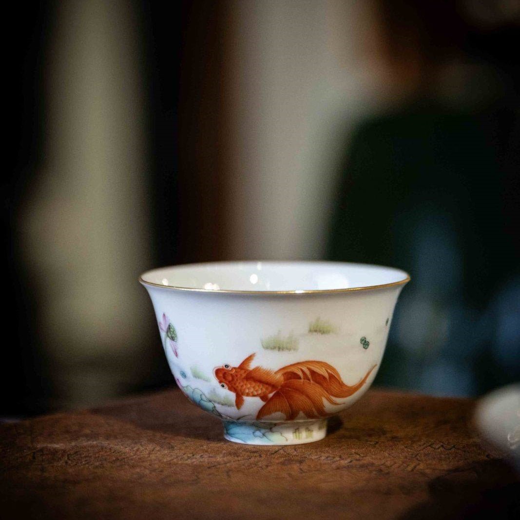 Jin Shang Tian Hua 130cc - Jing De Zhen Porcelain Gaiwan - zycs_China