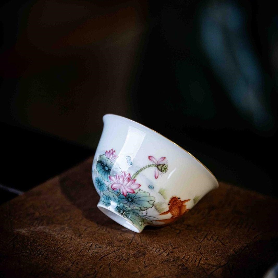 Jin Shang Tian Hua 130cc - Jing De Zhen Porcelain Gaiwan - zycs_China