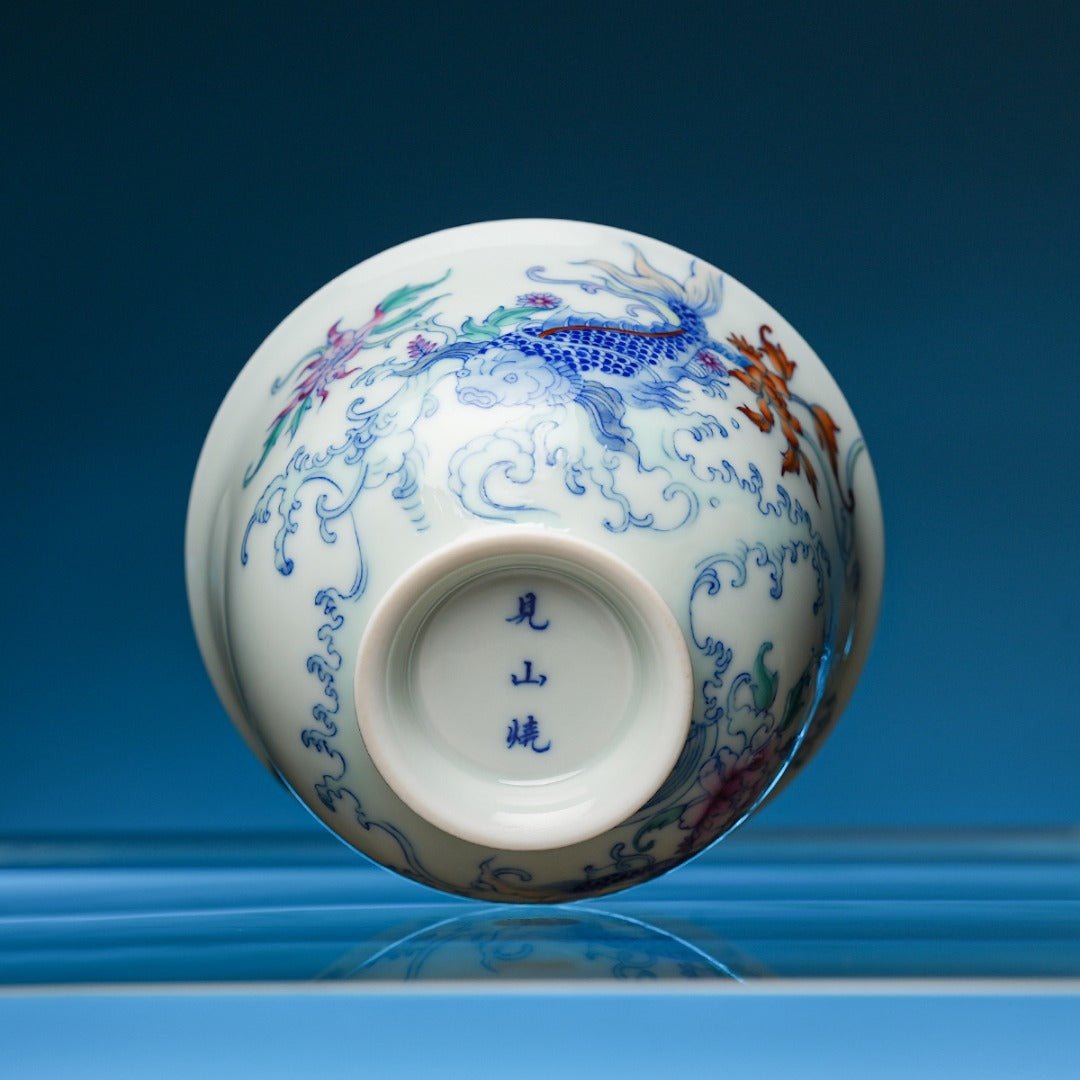 Jin Shang Tian Hua 165cc - Jing De Zhen Porcelain Gaiwan - zycs_China