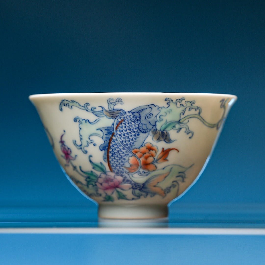 Jin Shang Tian Hua 165cc - Jing De Zhen Porcelain Gaiwan - zycs_China