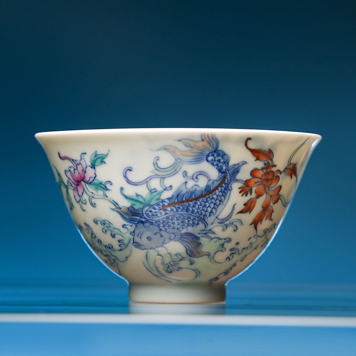 Jin Shang Tian Hua 165cc - Jing De Zhen Porcelain Gaiwan - zycs_China