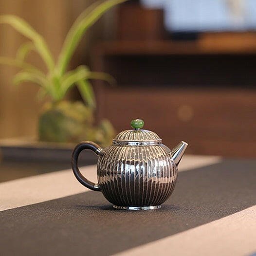 Jin Wen Ju Lun Zhu 200cc - Handmade silver pot - zycs_China
