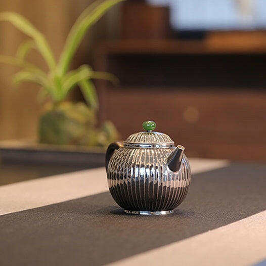 Jin Wen Ju Lun Zhu 200cc - Handmade silver pot - zycs_China