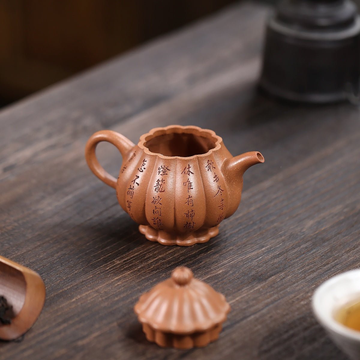 Jin Wen Pan Hu 140cc - Yixing Handmade Teapot - zycs_China