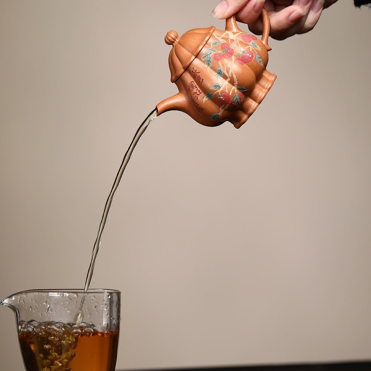 Jin Wen Pan Hu 140cc - Yixing Handmade Teapot - zycs_China