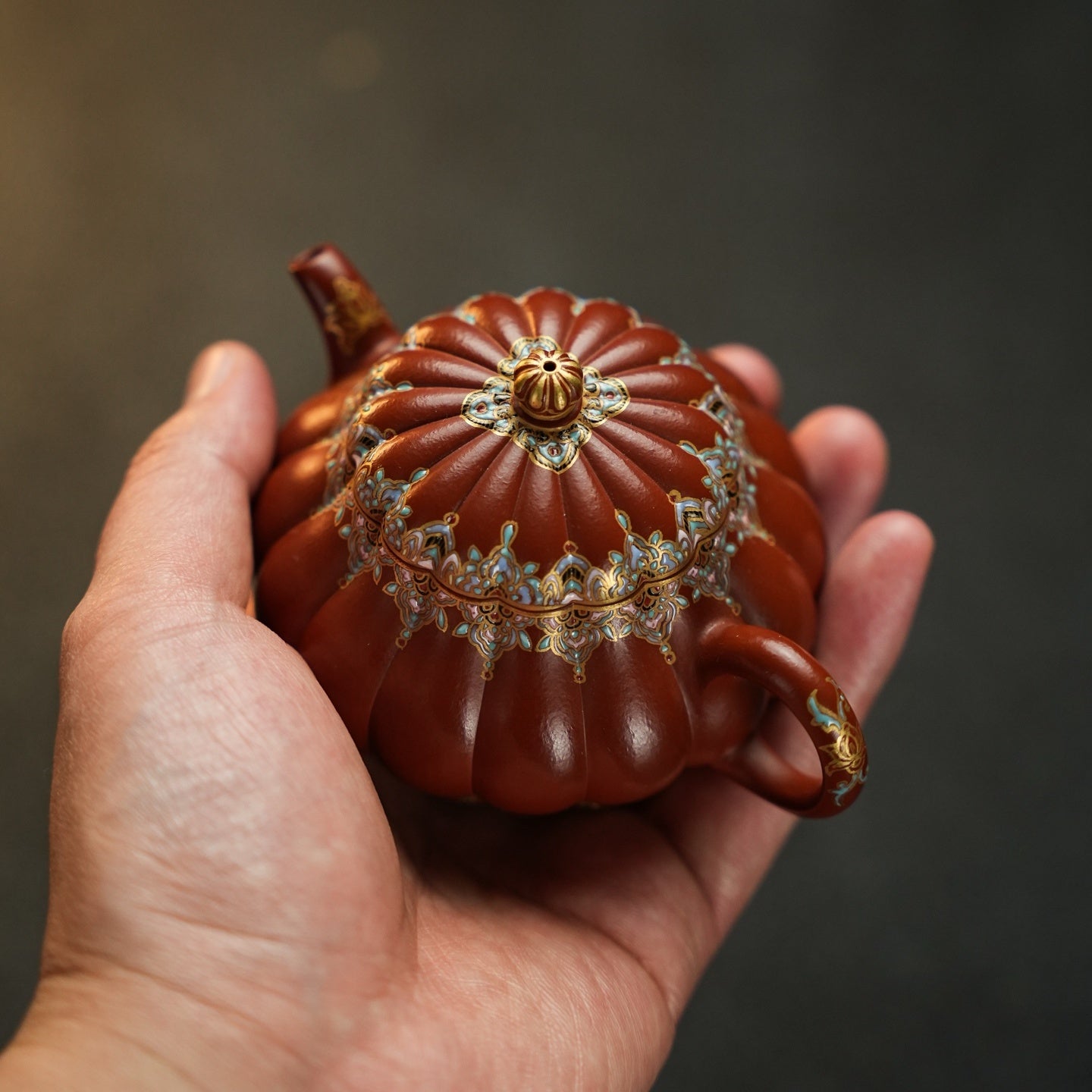 Jin Wen Pan Hu 160cc - Yixing Handmade Teapot - zycs_China