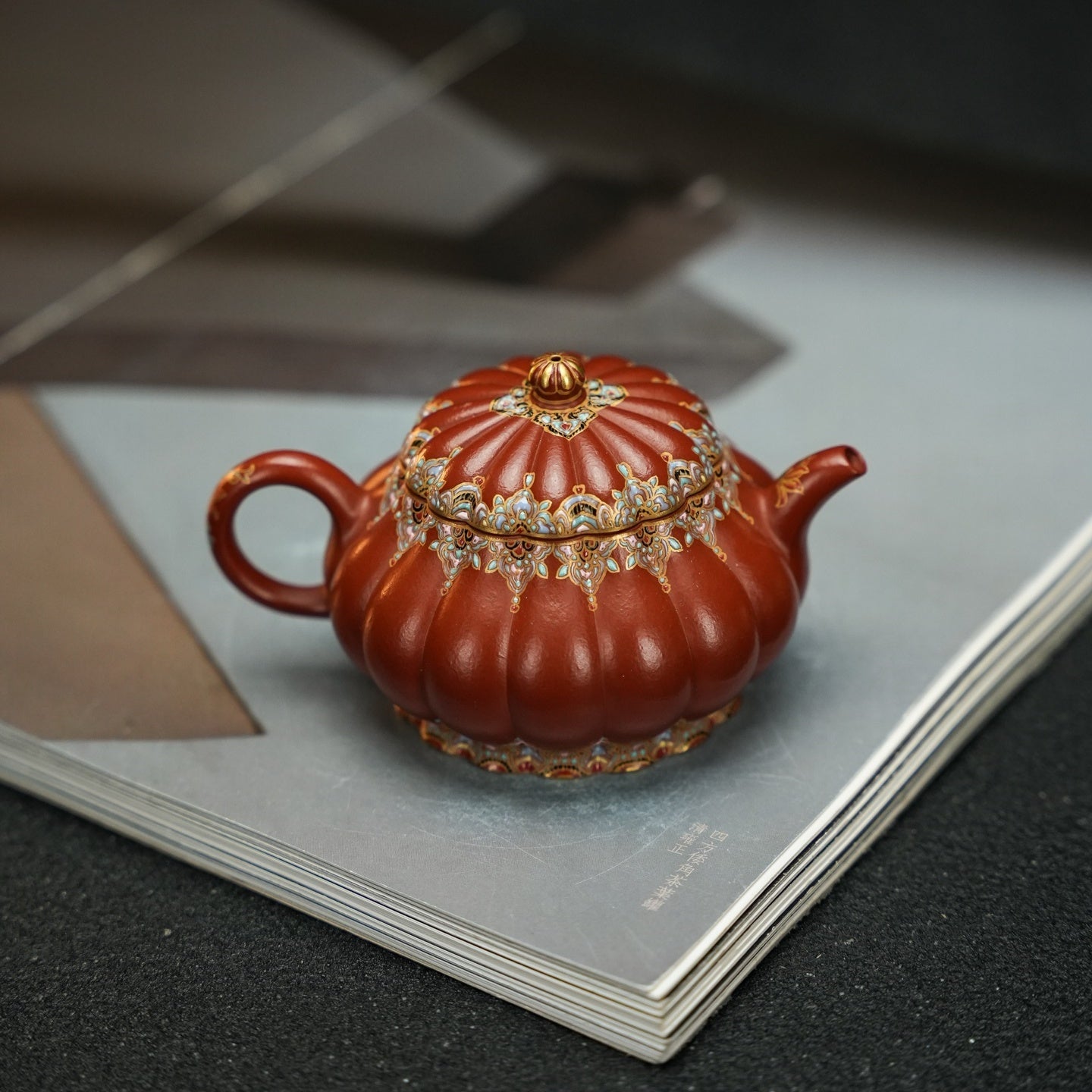 Jin Wen Pan Hu 160cc - Yixing Handmade Teapot - zycs_China