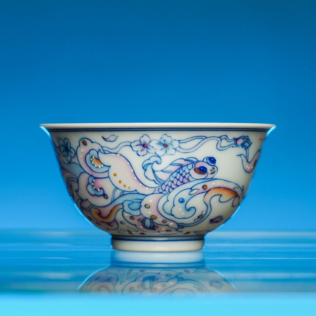 Jin Yu Man Tang 130cc - Jing De Zhen Porcelain Gaiwan - zycs_China
