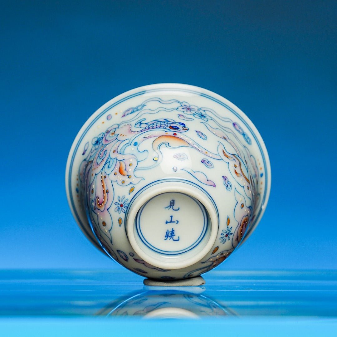Jin Yu Man Tang 130cc - Jing De Zhen Porcelain Gaiwan - zycs_China