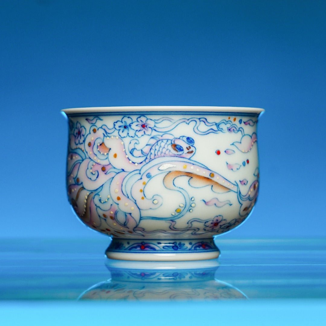 Jin Yu Man Tang 130cc - Jing De Zhen Porcelain Gaiwan - zycs_China