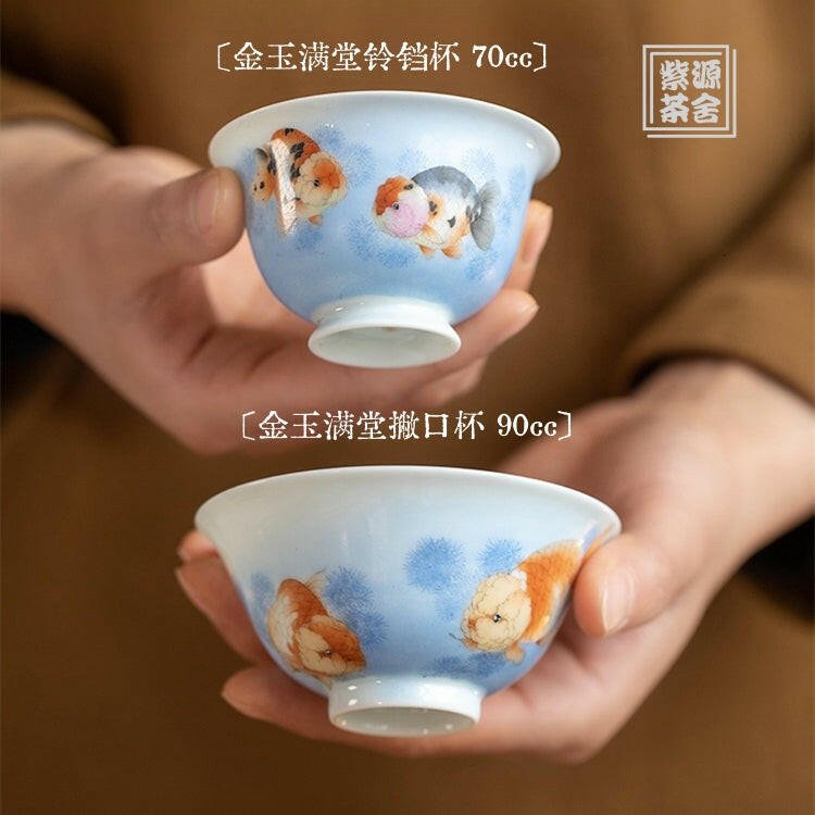 Jin Yu Man Tang - Jing De Zhen Porcelain Teacup - zycs_China