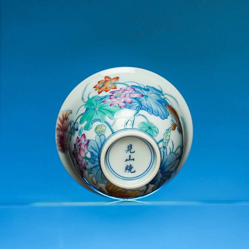 Jin Yu Xi Lian 120cc - Jing De Zhen Porcelain Gaiwan - zycs_China