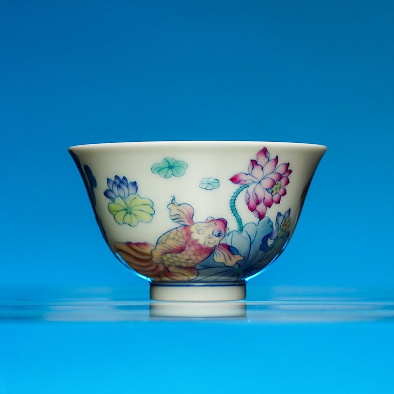 Jin Yu Xi Lian 120cc - Jing De Zhen Porcelain Gaiwan - zycs_China