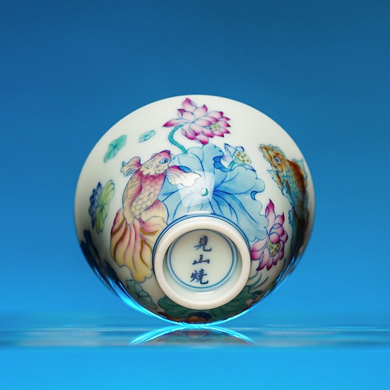 Jin Yu Xi Lian 120cc - Jing De Zhen Porcelain Gaiwan - zycs_China