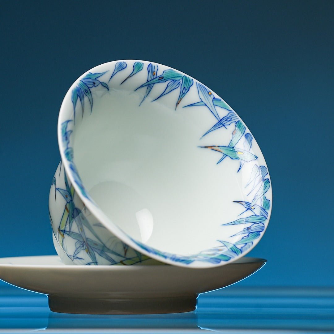 Jin Zhu 130cc - Jing De Zhen Porcelain Gaiwan - zycs_China