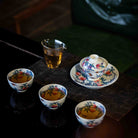 Jiu Tao 150cc - Jing De Zhen Porcelain Gaiwan - zycs_China