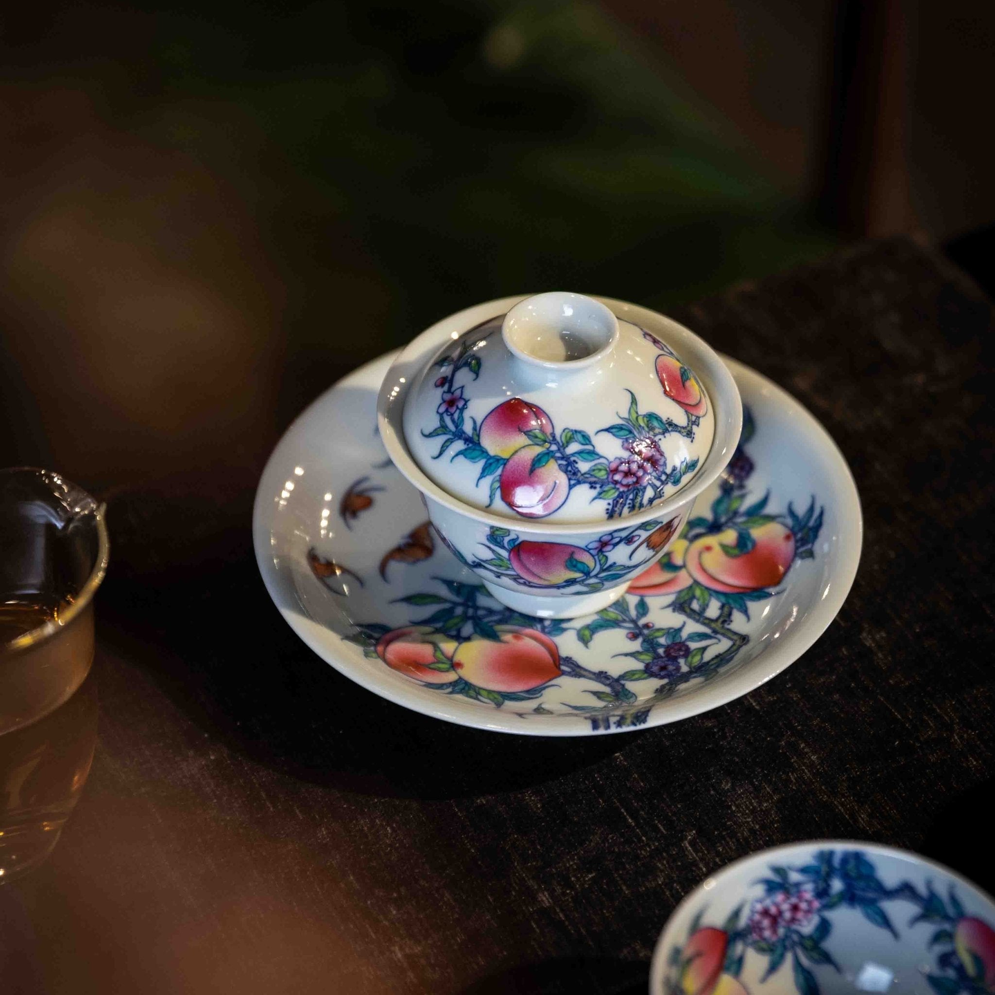 Jiu Tao 150cc - Jing De Zhen Porcelain Gaiwan - zycs_China
