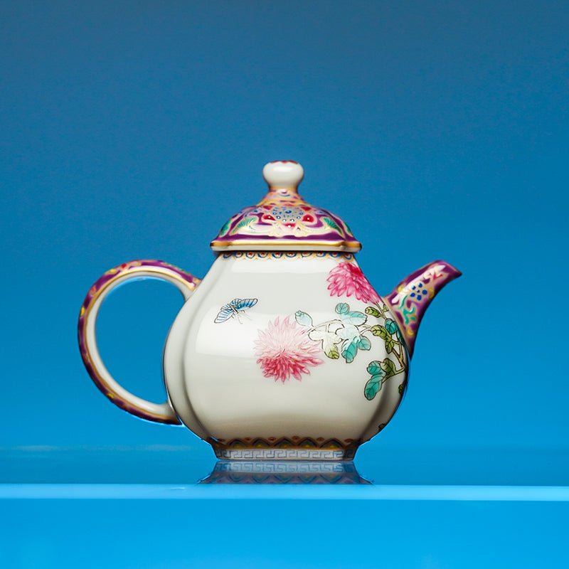 Ju Hua 110cc - Jing De Zhen Porcelain Teapot - zycs_China