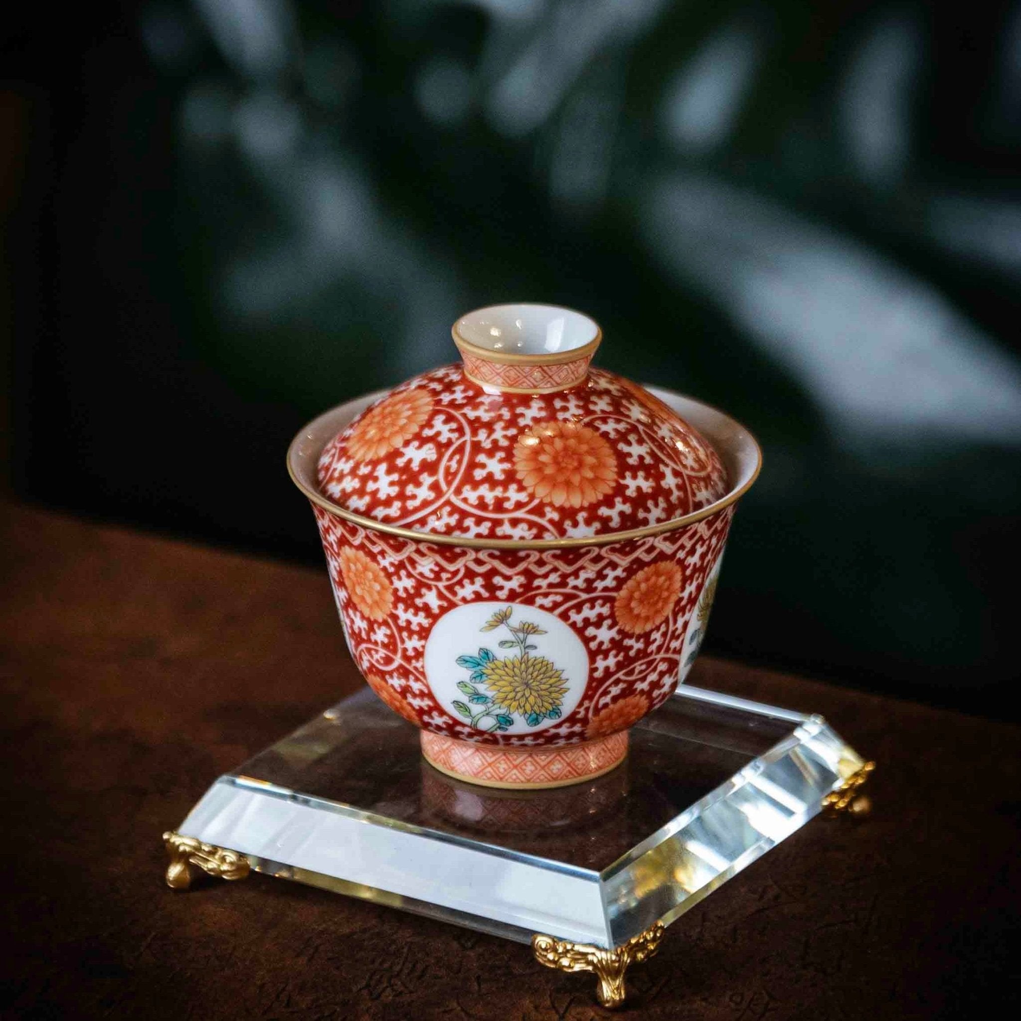 Ju Hua 120cc - Jing De Zhen Porcelain Gaiwan - zycs_China