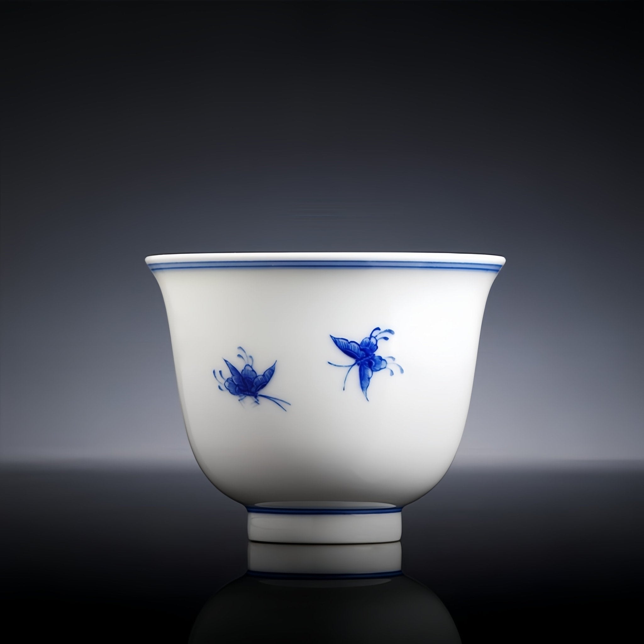 Ju Shi Hua Niao 70cc - Jing De Zhen Porcelain Teacup - zycs_China