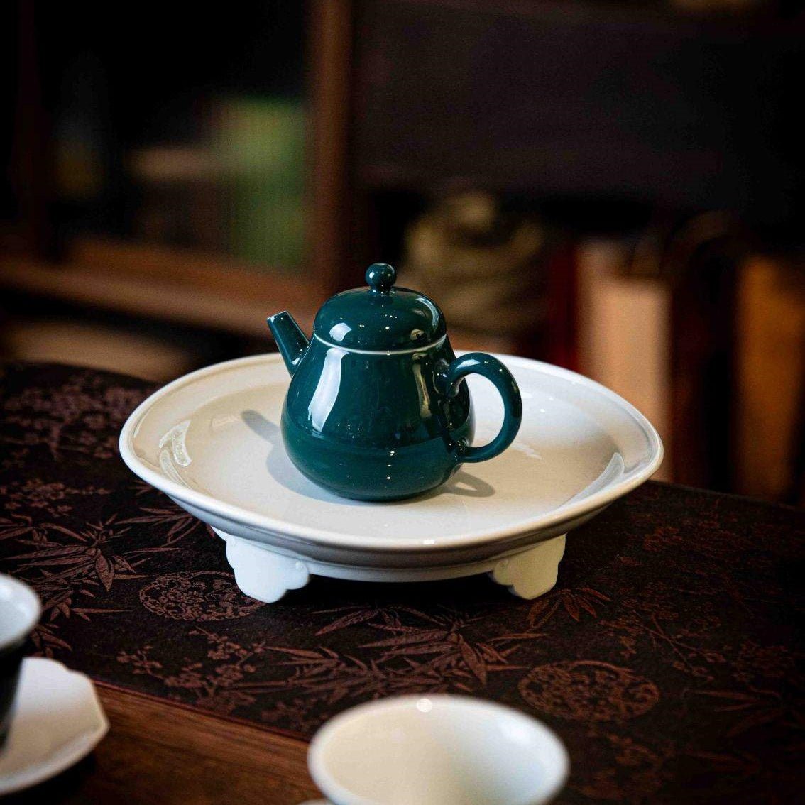 Kong Que Lv 90cc - Jing De Zhen Porcelain Teapot - zycs_China