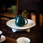 Kong Que Lv 90cc - Jing De Zhen Porcelain Teapot - zycs_China