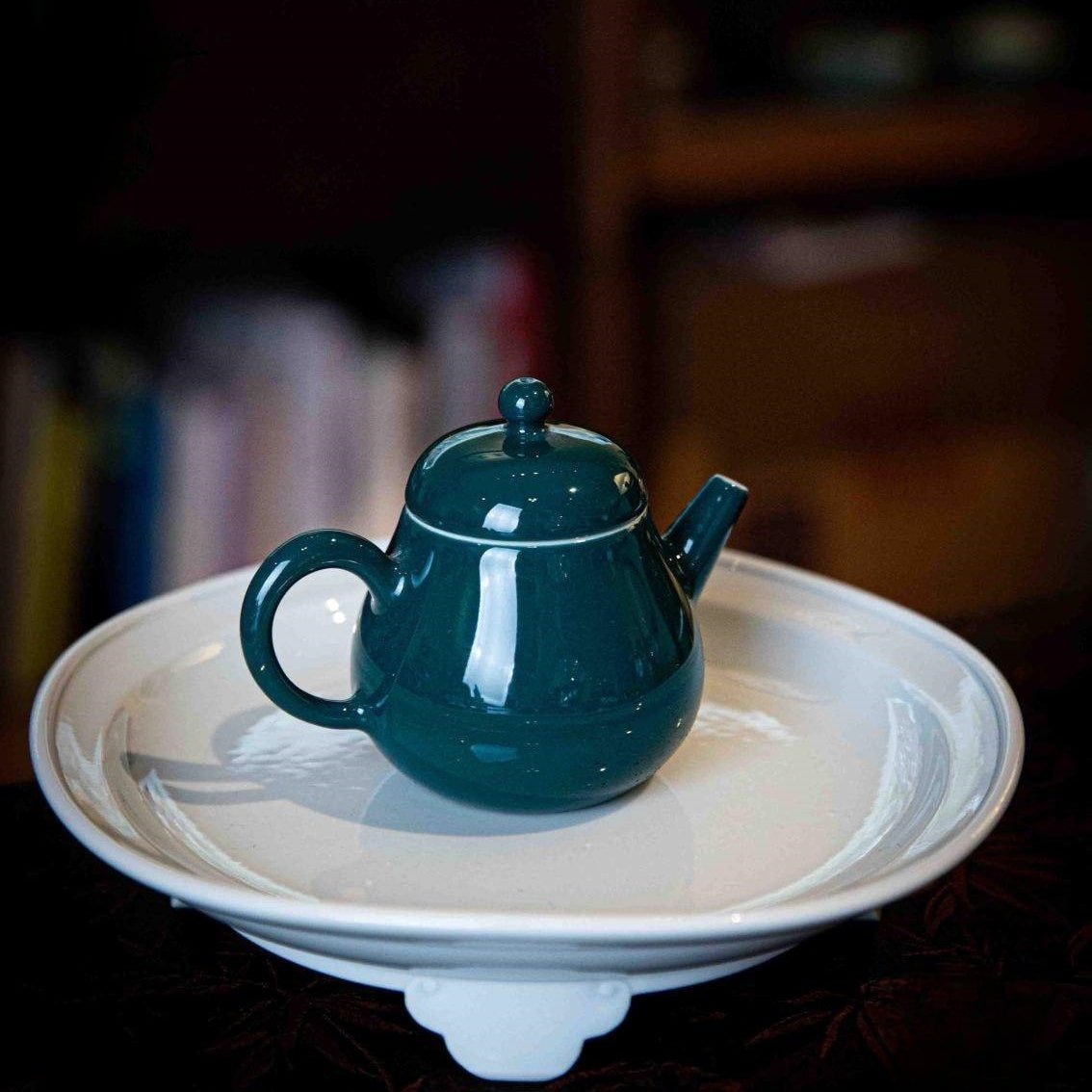 Kong Que Lv 90cc - Jing De Zhen Porcelain Teapot - zycs_China