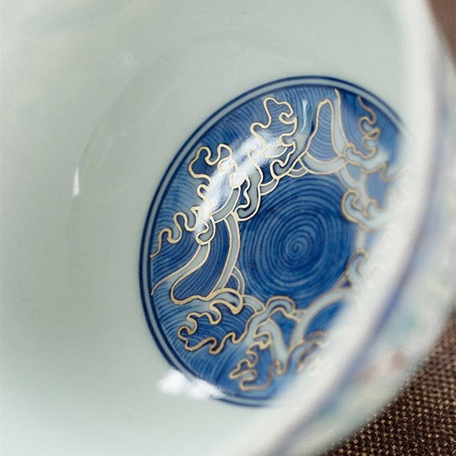 Kui Long Hai Shui - Jing De Zhen Porcelain Teacup - zycs_China