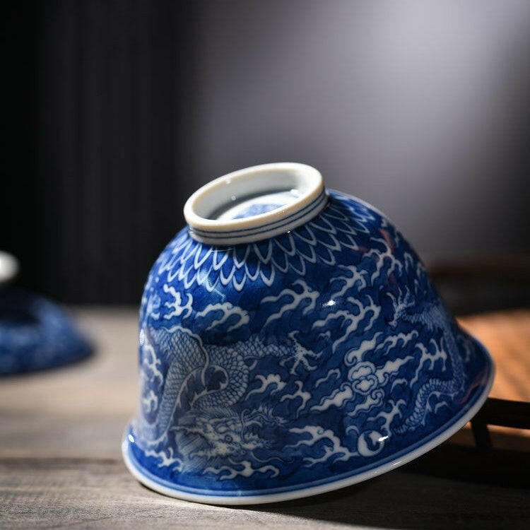 Lan Di Long Wen - Jing De Zhen Porcelain Gaiwan - zycs_China