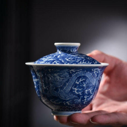 Lan Di Long Wen - Jing De Zhen Porcelain Gaiwan - zycs_China