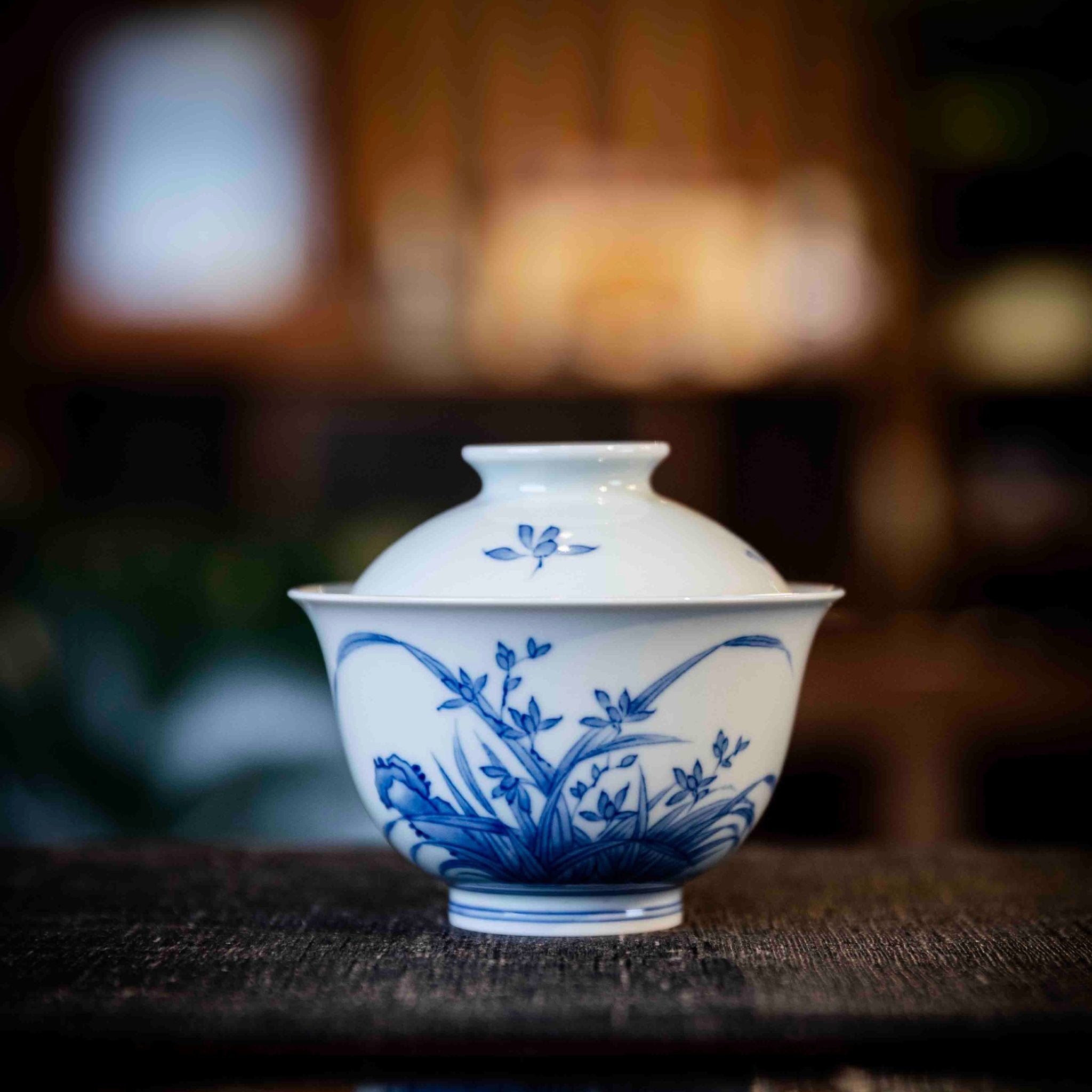 Lan Hua 120cc - Jing De Zhen Porcelain Gaiwan - zycs_China
