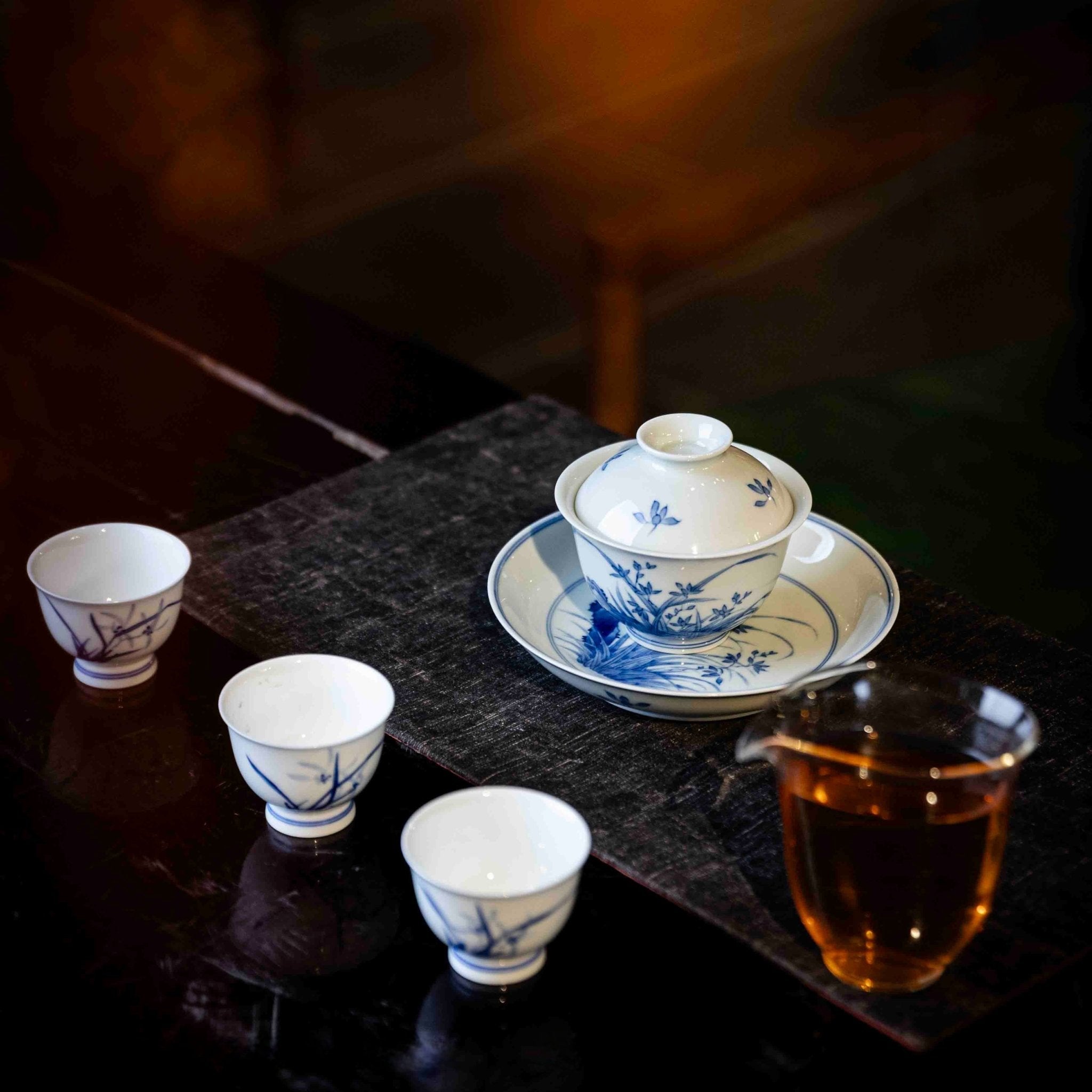Lan Hua 120cc - Jing De Zhen Porcelain Gaiwan - zycs_China