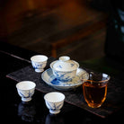 Lan Hua 120cc - Jing De Zhen Porcelain Gaiwan - zycs_China