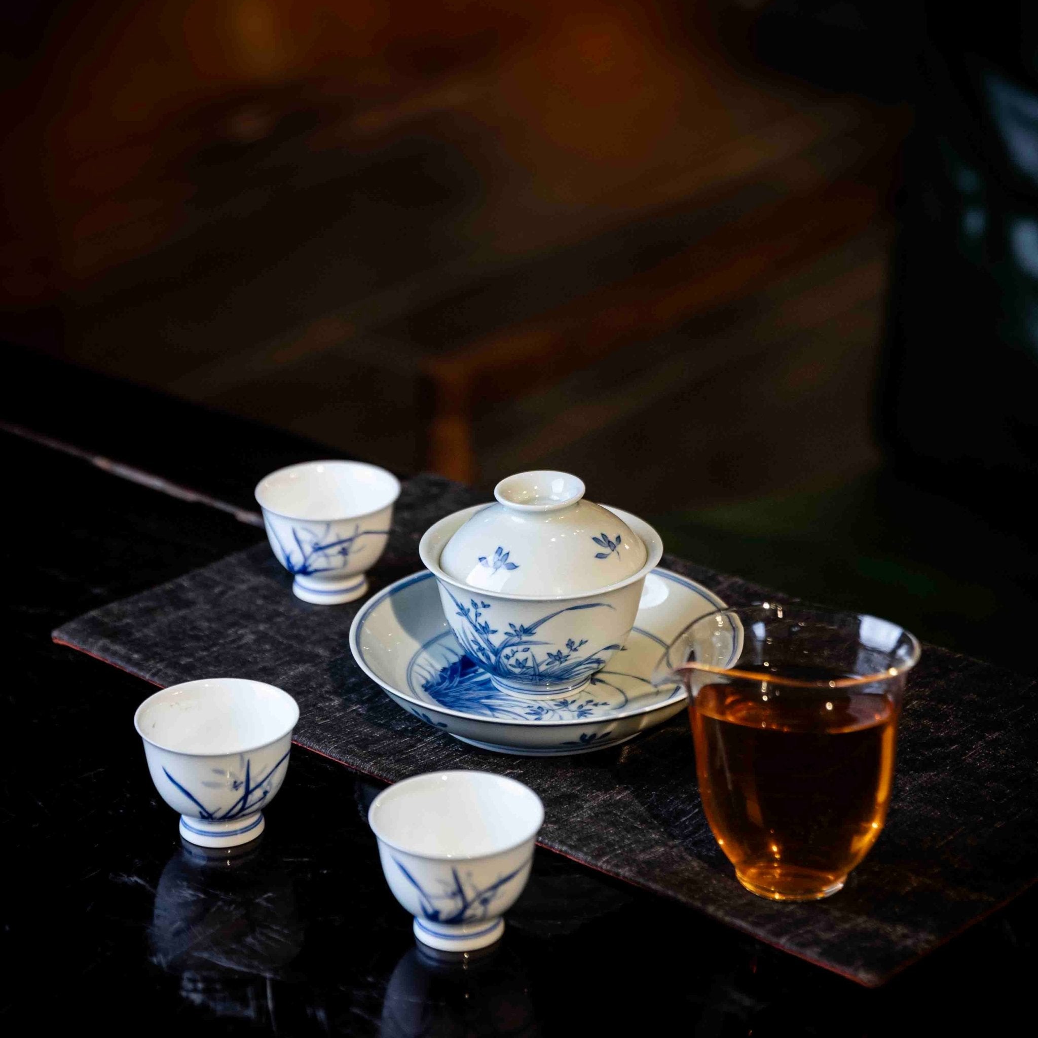 Lan Hua 120cc - Jing De Zhen Porcelain Gaiwan - zycs_China