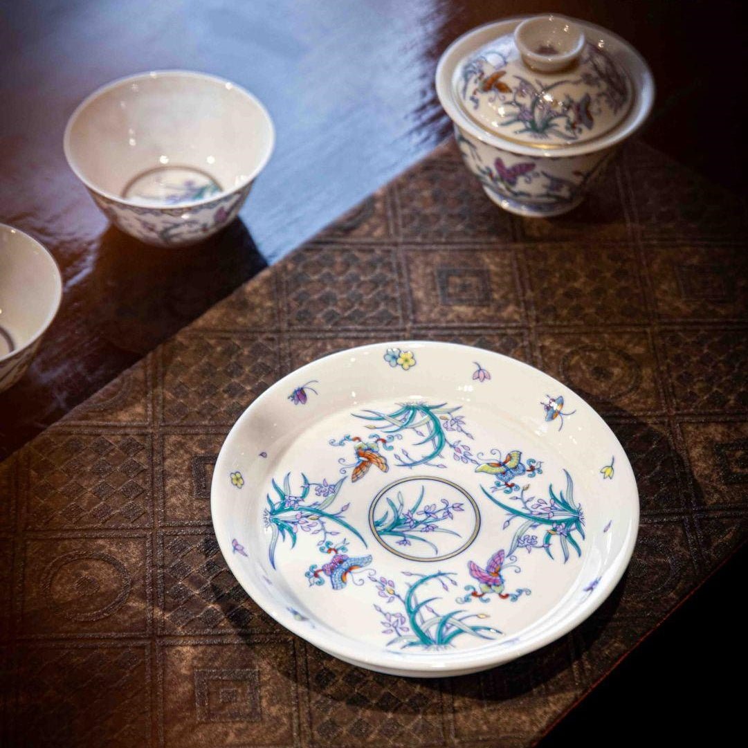 Lan Hua Hu Die 125cc - Jing De Zhen Porcelain Gaiwan - zycs_China