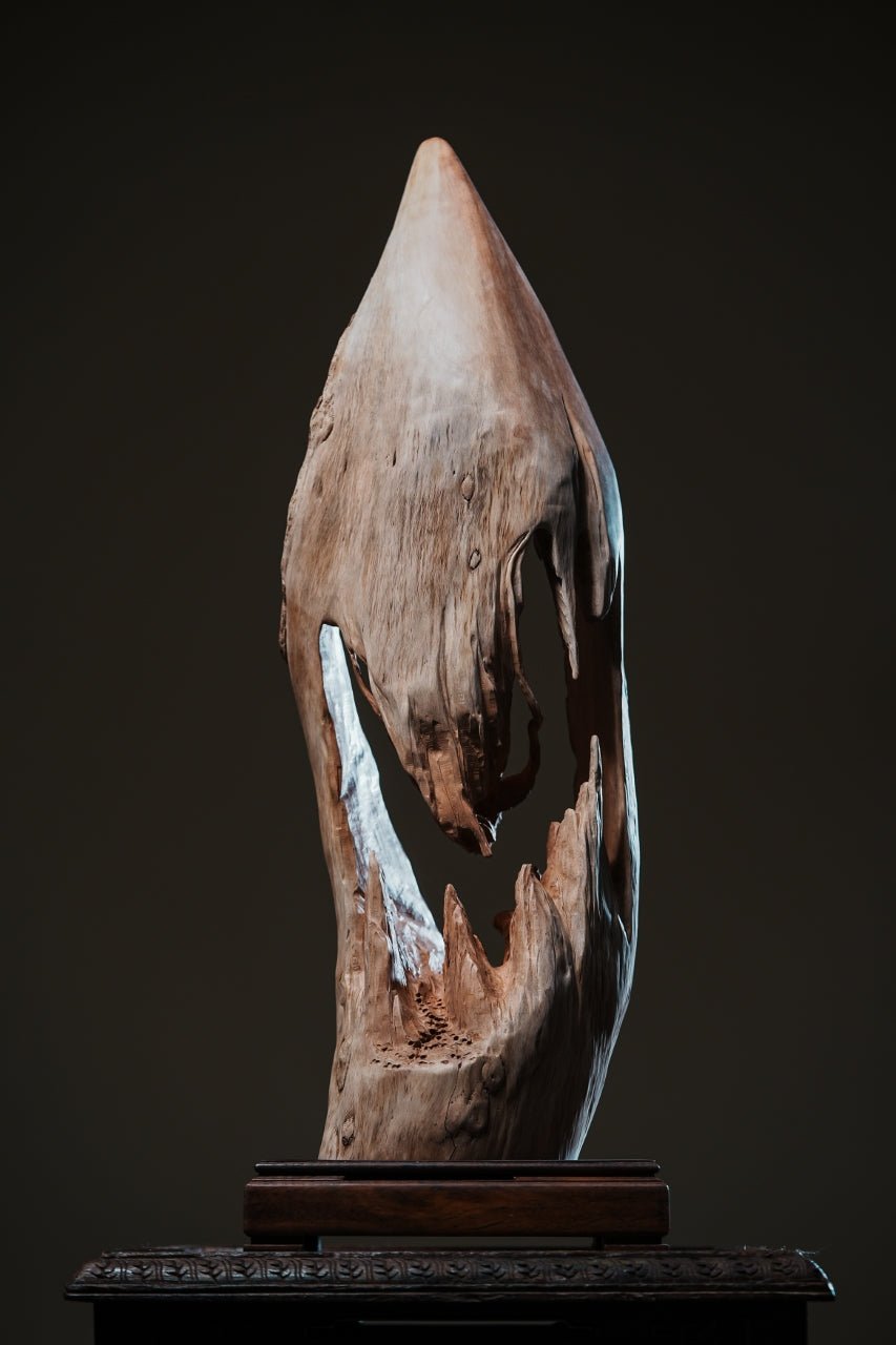 Lao Long Pan Mu - Wood Sculpture - zycs_China