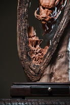 Lao Long Pan Mu - Wood Sculpture - zycs_China