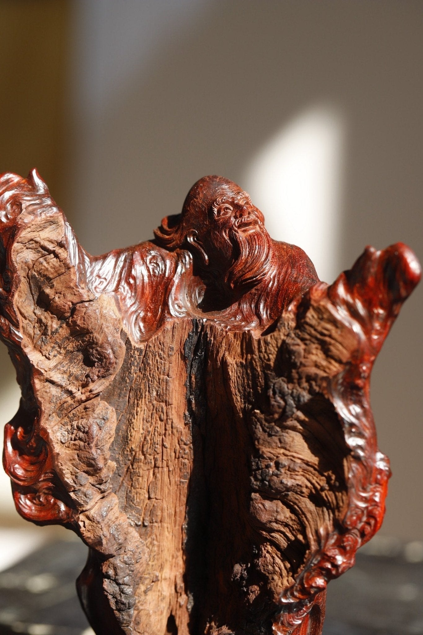 Lao Zi Wen Tian - Wood Sculpture - zycs_China