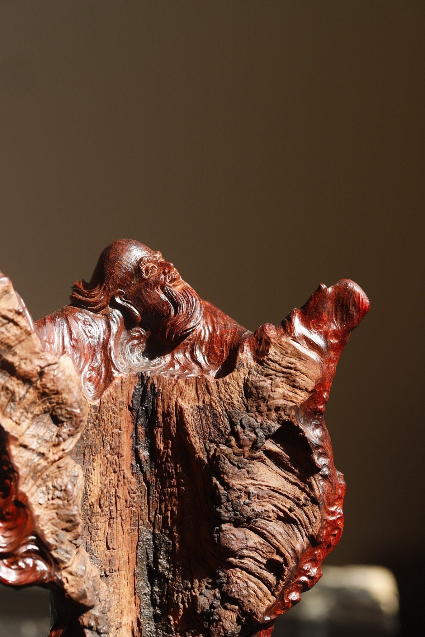 Lao Zi Wen Tian - Wood Sculpture - zycs_China