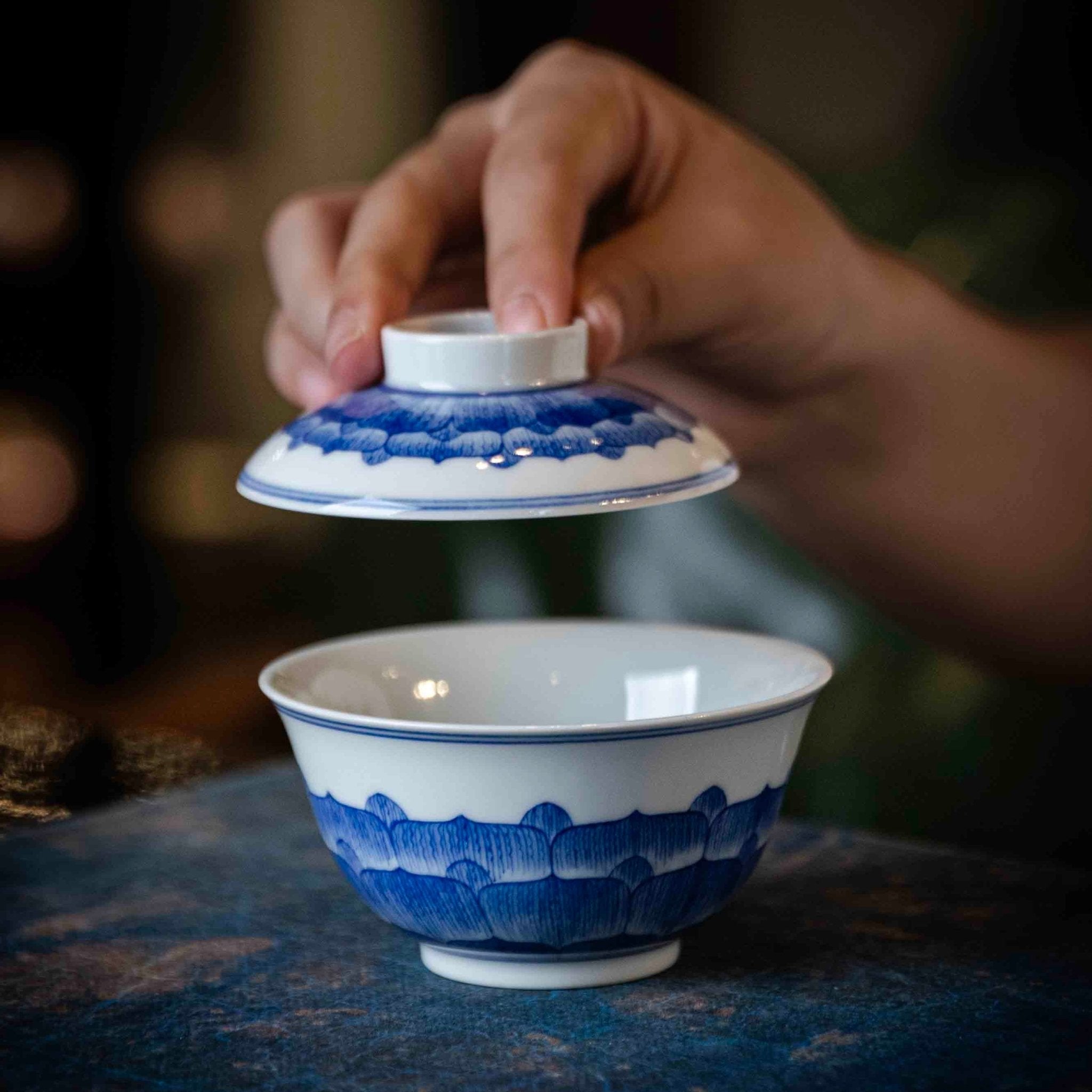 Lian Ban 130cc - Jing De Zhen Porcelain Gaiwan - zycs_China