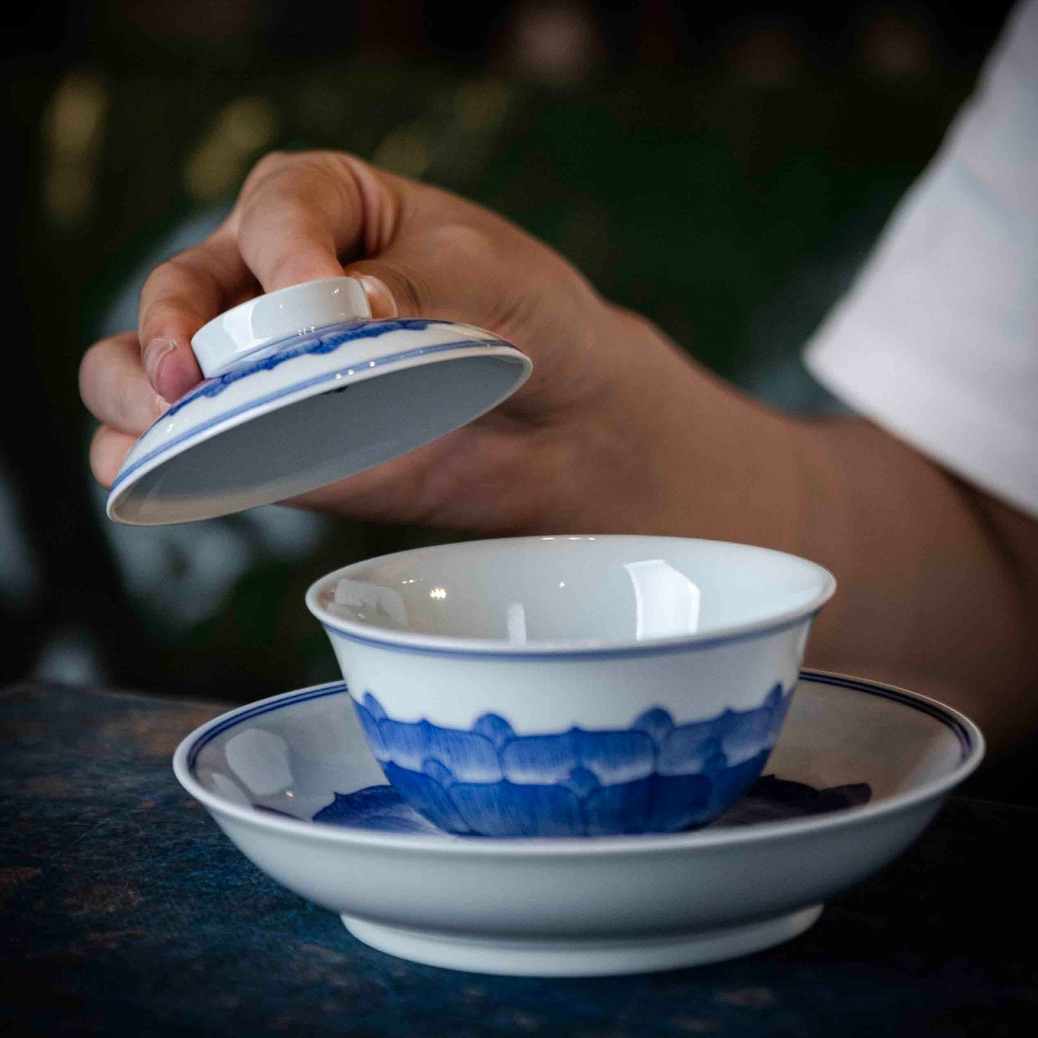 Lian Ban 130cc - Jing De Zhen Porcelain Gaiwan - zycs_China